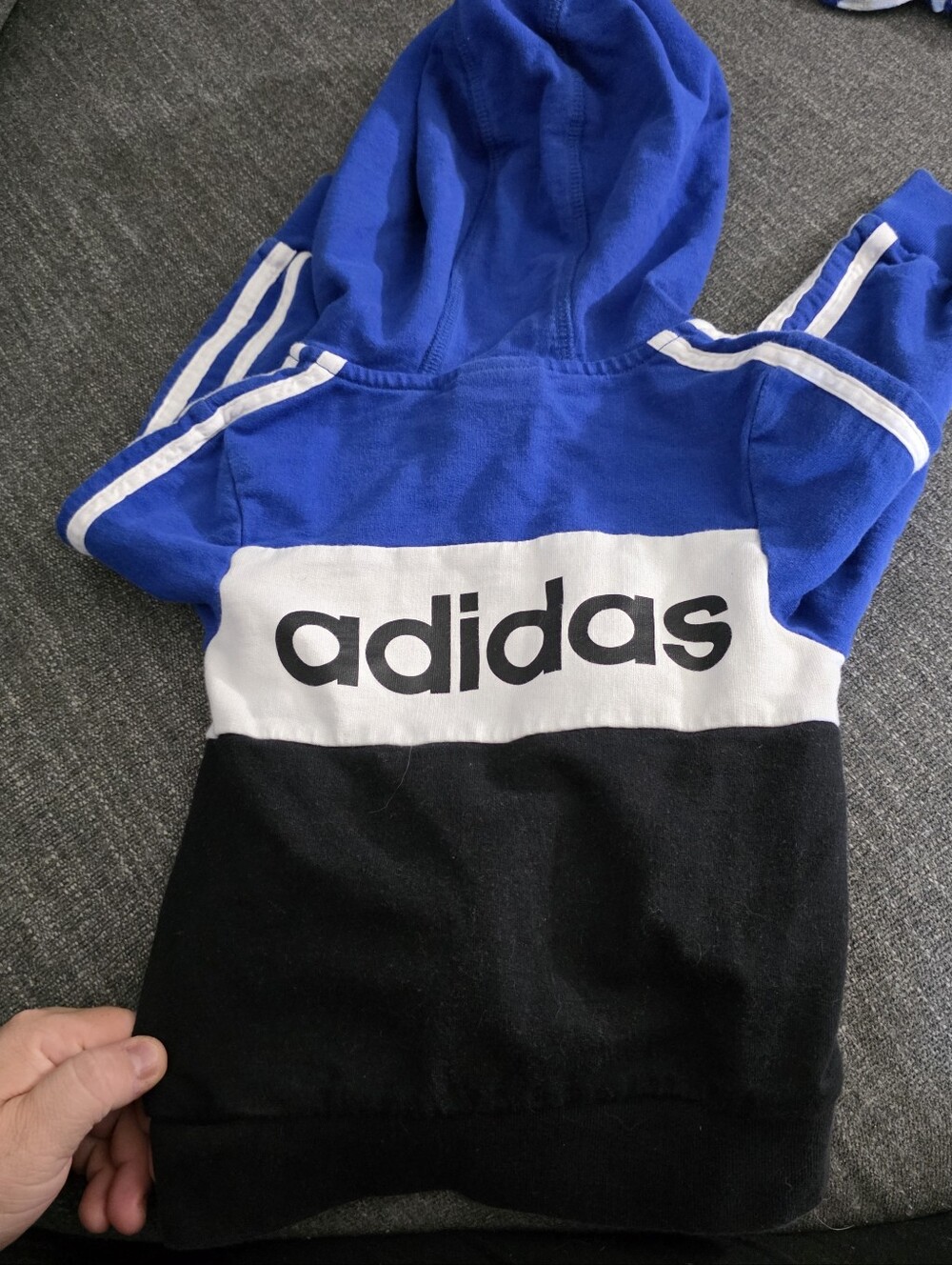 adidas Kids' Blue & Black Hoodie 2 Ans